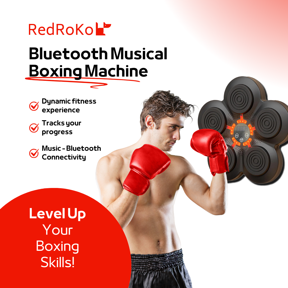 REDROKO MUSICAL BLUETOOTH BOXING MACHINE
